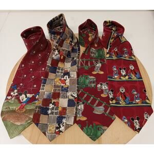 Set Of 4 Cartoon Ties Men's Disney Mickey Unlimited Mouse